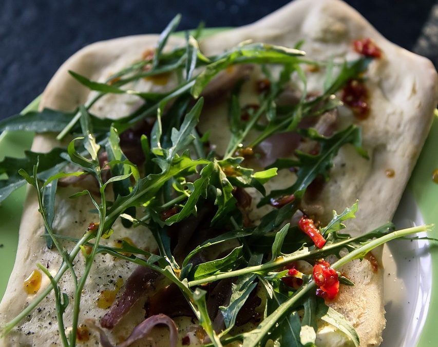 Flammkuchen mit Ruccola